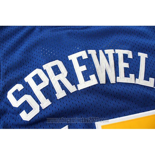 Camiseta Golden State Warriors Latrell Sprewell #15 Retro Azul